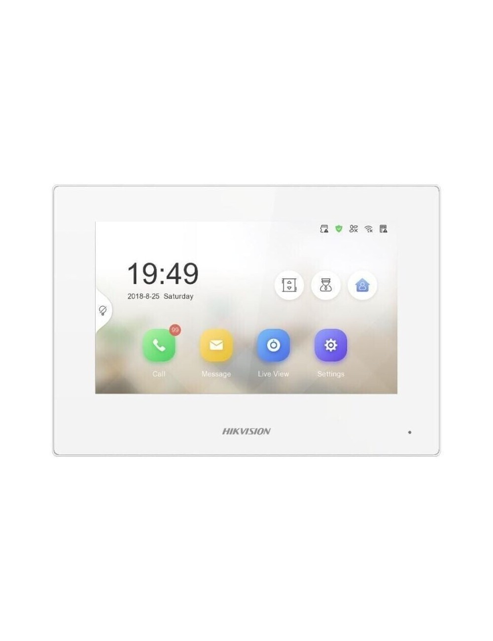 Moniteur intérieur IP tactile 7 pouces pour interphone vidéo.